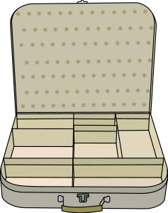 openclipart圖庫：suitcase with compartment