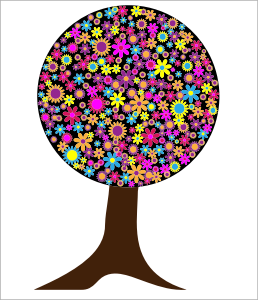 openclipart圖庫：Floral Tree