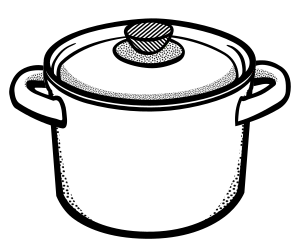 openclipart圖庫：cooking pot - lineart