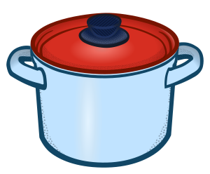 openclipart圖庫：cooking pot - coloured