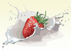 openclipart圖庫：Splashing Strawberry