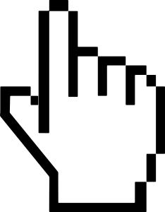 openclipart圖庫：Hand Pointer Cursor Vectorized