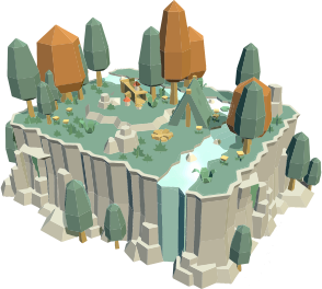 openclipart圖庫：3D Low Poly Nature Scene