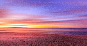 openclipart圖庫：Sunset On The Beach
