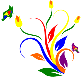 openclipart圖庫：Flowers And Butterflies