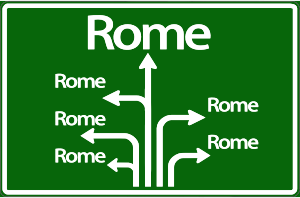 openclipart圖庫：All Roads Lead To Rome