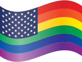 openclipart圖庫：Waving Rainbow Stars and Stripes