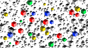 openclipart圖庫：Isometric Cubes Background