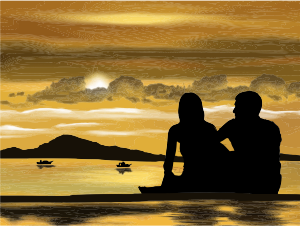 openclipart圖庫：Romance At Dusk