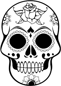 openclipart圖庫：Ornate Skull Lineart