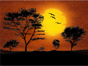 openclipart圖庫：The Sun Also Sets