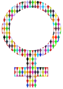 openclipart圖庫：Female Symbol - Multicolour