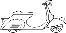 openclipart圖庫：Vespa Scooter