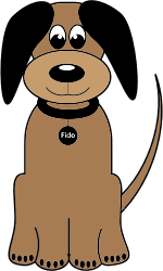 openclipart圖庫：Cartoon Dog Fido