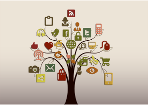 openclipart圖庫：Social Media Tree