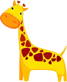 openclipart圖庫：Cartoon Giraffe