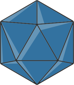 openclipart圖庫：20 sided dice