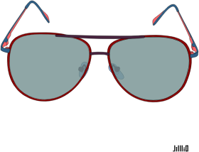 openclipart圖庫：Color Frame Sunglasses 