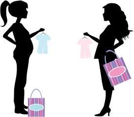 openclipart圖庫：Pregnant Women Shopping