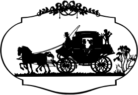 openclipart圖庫：Vintage Horse And Carriage Silhouette