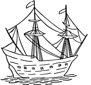 openclipart圖庫：Simple caravel