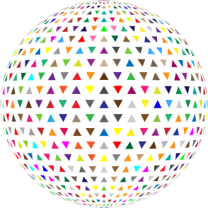 openclipart圖庫：Colorful Interlocking Triangles Sphere