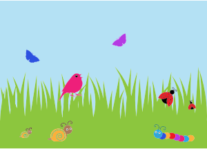 openclipart圖庫：Summer Field Wildlife