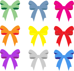 openclipart圖庫：Colorful Bows And Ribbons