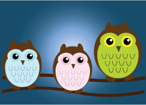 openclipart圖庫：Owl Family