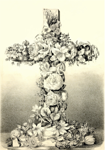 openclipart圖庫：Floral Easter Cross