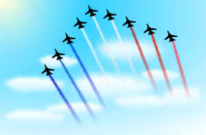 openclipart圖庫：Patrouille de France (fixed)