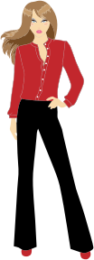 openclipart圖庫：Fashion Woman With Hand On Hip