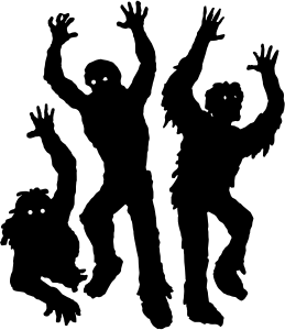 openclipart圖庫：Zombies Silhouette