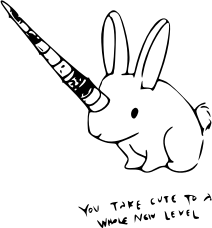 openclipart圖庫：Bunnycorn Outline