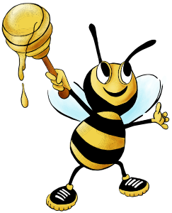 openclipart圖庫：Cartoon Honey Bee