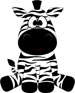 openclipart圖庫：Cartoon Zebra