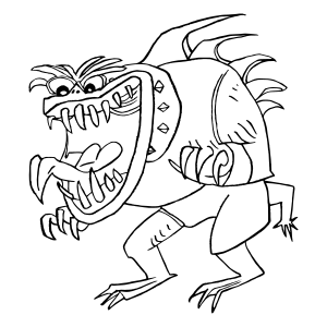 openclipart圖庫：lizard monster simplified