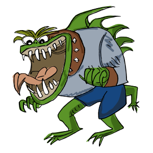 openclipart圖庫：lizard monster simplified 2