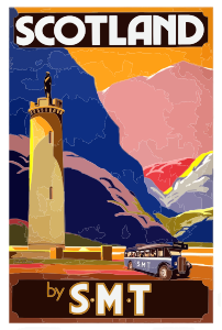 openclipart圖庫：Vintage Travel Poster Scotland