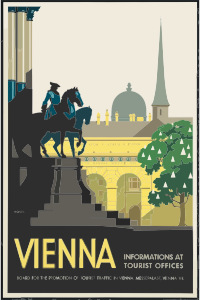 openclipart圖庫：Vintage Travel Poster Vienna