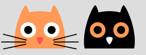 openclipart圖庫：Cat and Owl