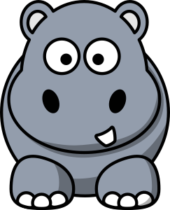 openclipart圖庫：Cartoon hippo
