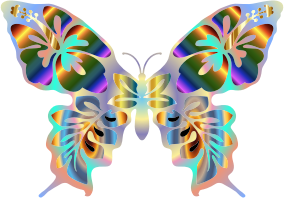 openclipart圖庫：Iridescent Butterfly