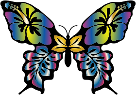 openclipart圖庫：Iridescent Butterfly 2