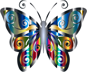 openclipart圖庫：Iridescent Butterfly 3