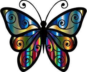openclipart圖庫：Iridescent Butterfly 4