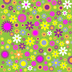 openclipart圖庫：Colorful Floral Pattern Background 6