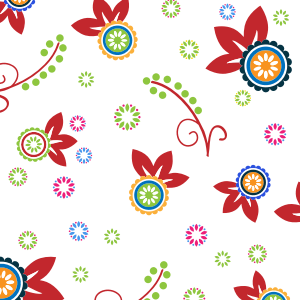 openclipart圖庫：Colorful Floral Pattern Background 2