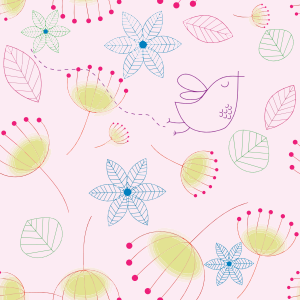 openclipart圖庫：Floral Garden Seamless Pattern