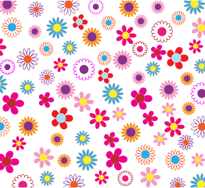 openclipart圖庫：Colorful Floral Pattern Background
